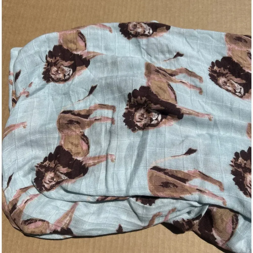 MilkBarn Lion Crib Sheet Bamboo Rayon Cotton Standard Crib 2021 Unused Soft